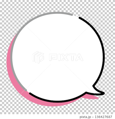 Simple speech bubble illustration circle 136427687