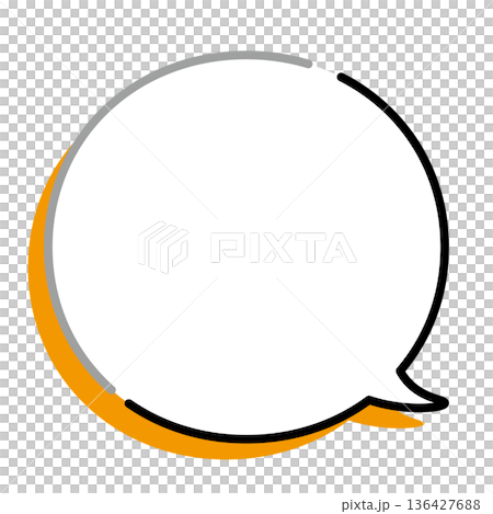 Simple speech bubble illustration circle Simple speech bubble illustration circle 136427688