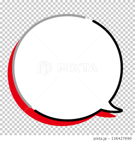 シンプルな吹き出しのイラスト 円 シンプルな吹き出しのイラスト 円 136427690