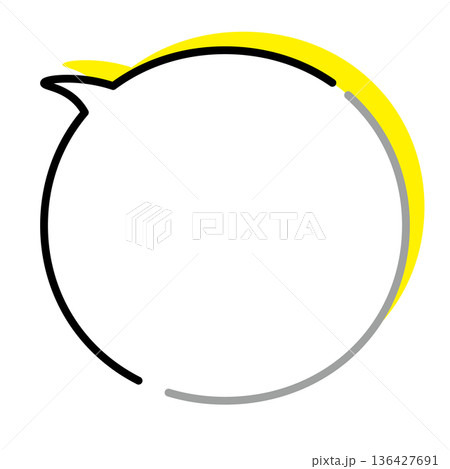 シンプルな吹き出しのイラスト　円 136427691