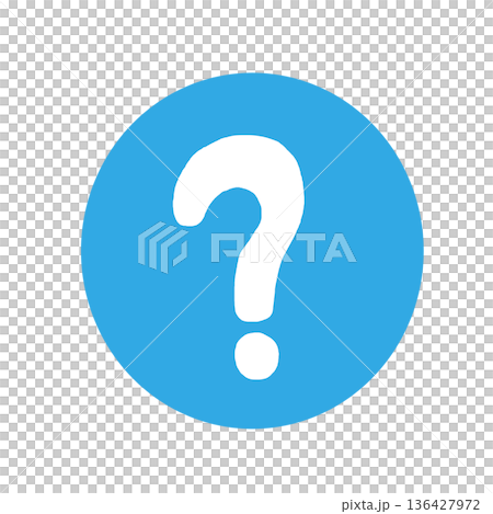 問號圖示淺藍色 136427972