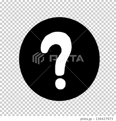黑色問號圖標 136427973