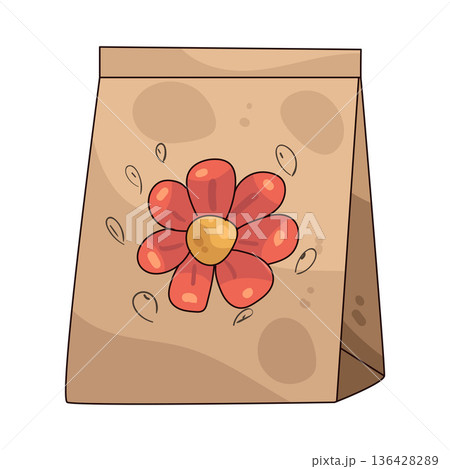 Illustration of flower seed 136428289