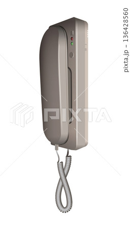 White intercom on a white background. Vector. 136428560