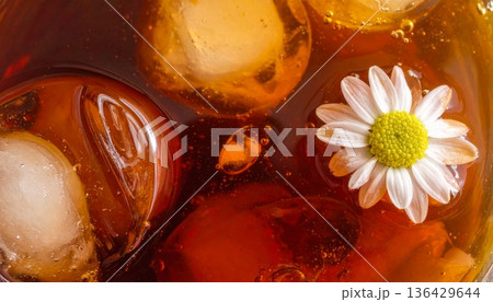 A cold glass of champagne with ice, a refreshing glass of beer, and a chilled beverage with bubbles served as an isolated alcohol liquid object for a party bar A cold glass of champagne with ice, a refreshing glass of beer, and a chilled beverage with bubbles served as an isolated alcohol liquid object for a party bar 136429644