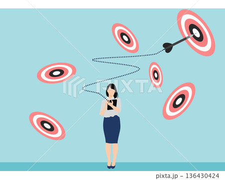 ターゲットを攻略するイラスト 136430424