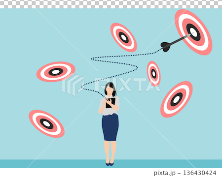 ターゲットを攻略するイラスト 136430424