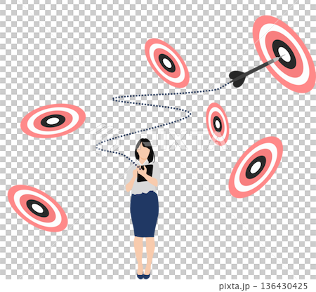 ターゲットを攻略するイラスト 136430425