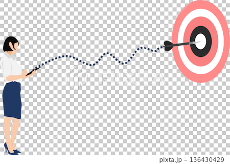 Illustration of capturing a target 136430429