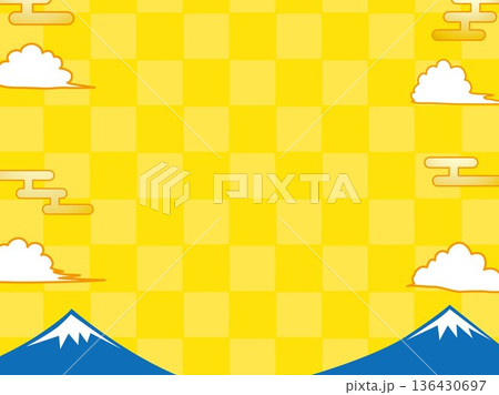 年賀状、富士山、富士、正月、イラスト、年賀、日本、新年、和風、 年賀状、富士山、富士、正月、イラスト、年賀、日本、新年、和風、 136430697