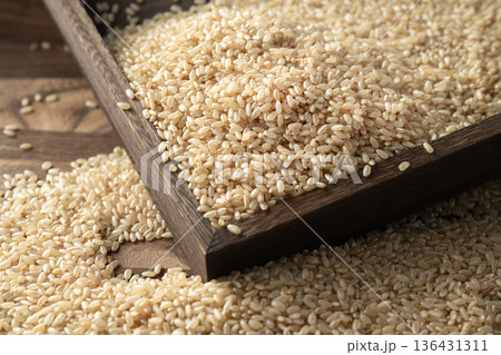 Japanese bran rice 136431311