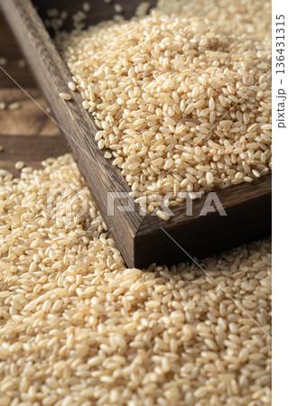 Japanese bran rice 136431315