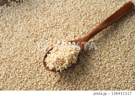 Japanese bran rice 136431317