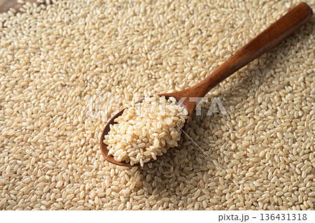 Japanese bran rice 136431318