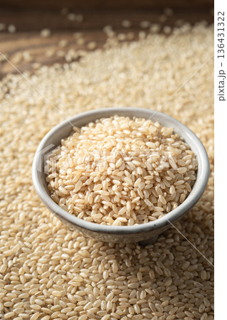 Japanese bran rice 136431322