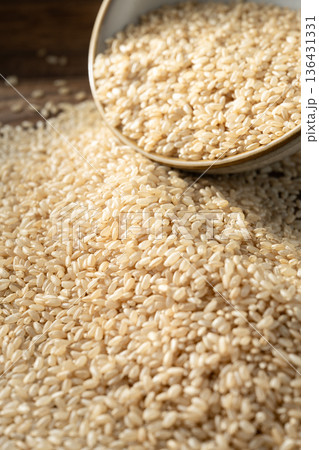 Japanese bran rice 136431331