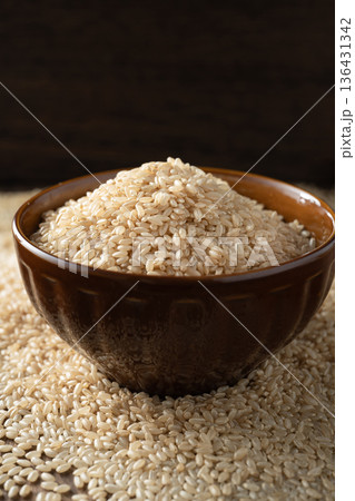 Japanese bran rice 136431342