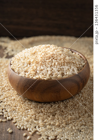 Japanese bran rice 136431356