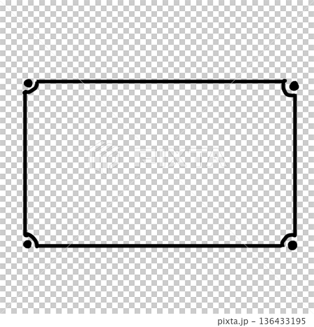 Hand-drawn simple rounded frame material Hand-drawn simple rounded frame material 136433195