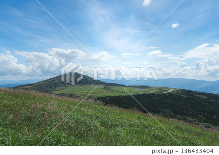 広大な草原と雲 136433404