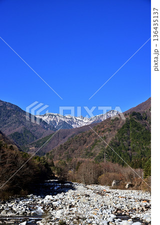 大田切側から見た中央アルプス千畳敷 136435137