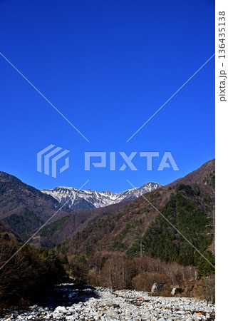 大田切側から見た中央アルプス千畳敷 136435138