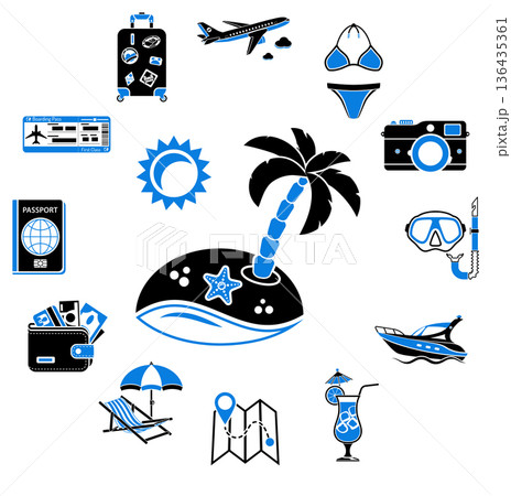 Vacation Time and Tourism Concept Vacation Time and Tourism Concept 136435361