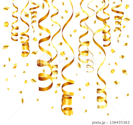 Gold Serpentine and Confetti Gold Serpentine and Confetti 136435363