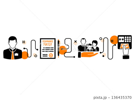 Insurance Services Process Infographics 136435370