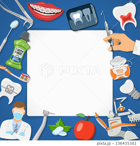 Dental Services Banner and Frame 136435381