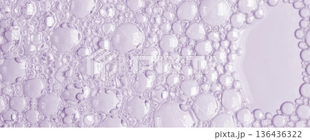Bubbles of body gel or soap foam or shaving gel. Closeup. Bubbles of body gel or soap foam or shaving gel. Closeup. 136436322