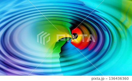 Bright abstract colorful background, circles from a drop on multicolor water Bright abstract colorful background, circles from a drop on multicolor water 136436360