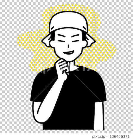 一名男酒保正在密謀邪惡之事。 一名男酒保正在密謀邪惡之事。 136436371