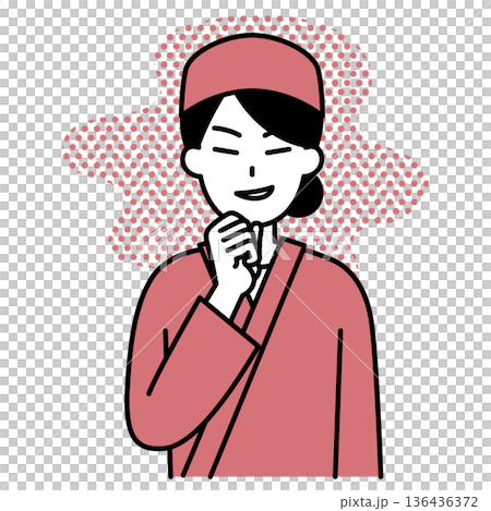 一位在日式餐廳工作的女服務生心懷鬼胎 一位在日式餐廳工作的女服務生心懷鬼胎 136436372