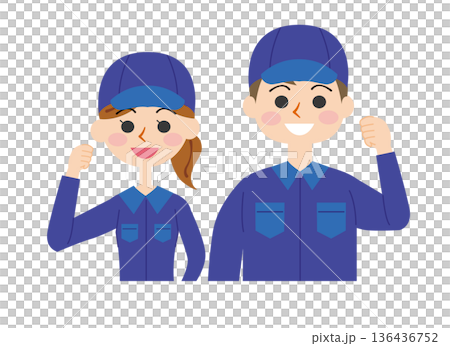 男女清潔工插圖 男女清潔工插圖 136436752