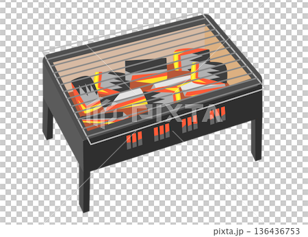 燒烤爐示意圖 136436753