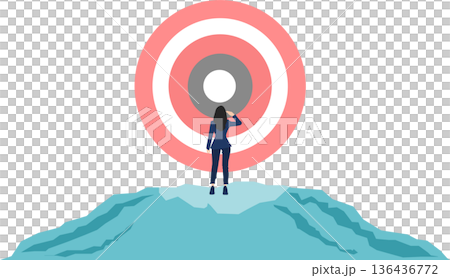 ターゲットを攻略するイラスト 136436772