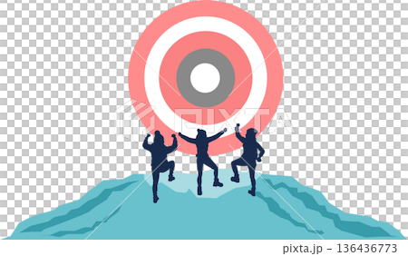 Illustration of capturing a target 136436773