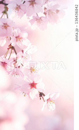 《AI画像》満開の桜 春のイメージ 136436842