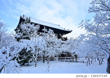 三門の雪景色（南禅寺） 136437194