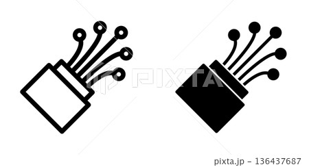 Cable icon design template Cable icon design template 136437687