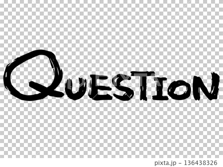 Handwritten text "question" is useful for eye-catching Handwritten text "question" is useful for eye-catching 136438326