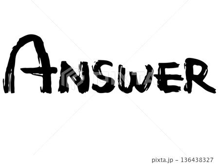 アイキャッチに便利な手書き文字「answer」 136438327