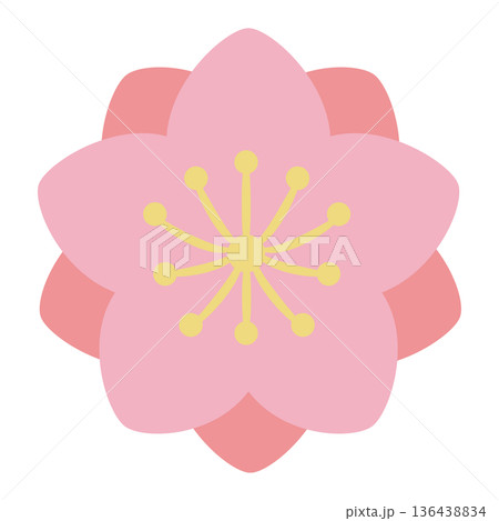 八重咲きの桃の花 136438834