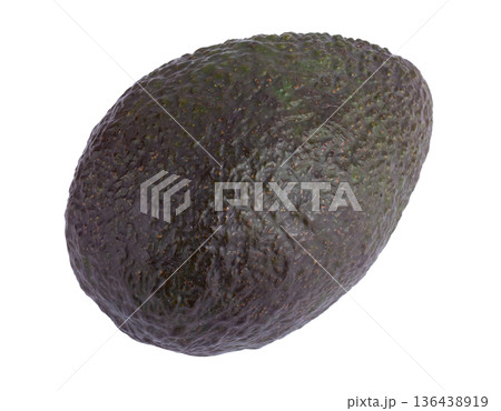 Avocado is a natural food with multivitamins isolated on a white background. Avocado is a natural food with multivitamins isolated on a white background. 136438919