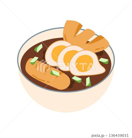 Ilustrasi Makanan Kaki Lima Pempek Ilustrasi Makanan Kaki Lima Pempek 136439031