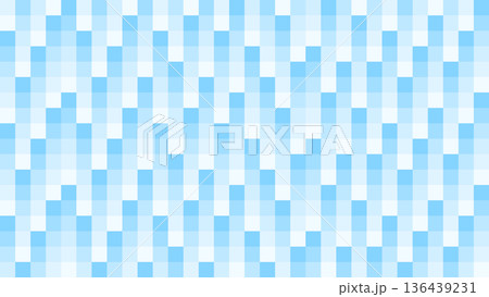 上昇する水色の四角のグラデーションラインのパターン背景 136439231