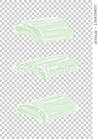 Illustration of peeled aloe vera pulp (gel) for edible and cosmetic use Illustration of peeled aloe vera pulp (gel) for edible and cosmetic use 136439405
