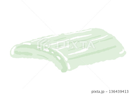 アロエベラの果肉（ゲル）のイラスト ヨーグルトやデザート用カット素材 136439413