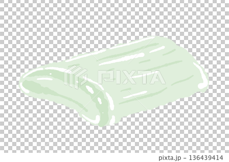 厚みのあるアロエベラの果肉（ゲル）イラスト 化粧品イメージの素材 136439414